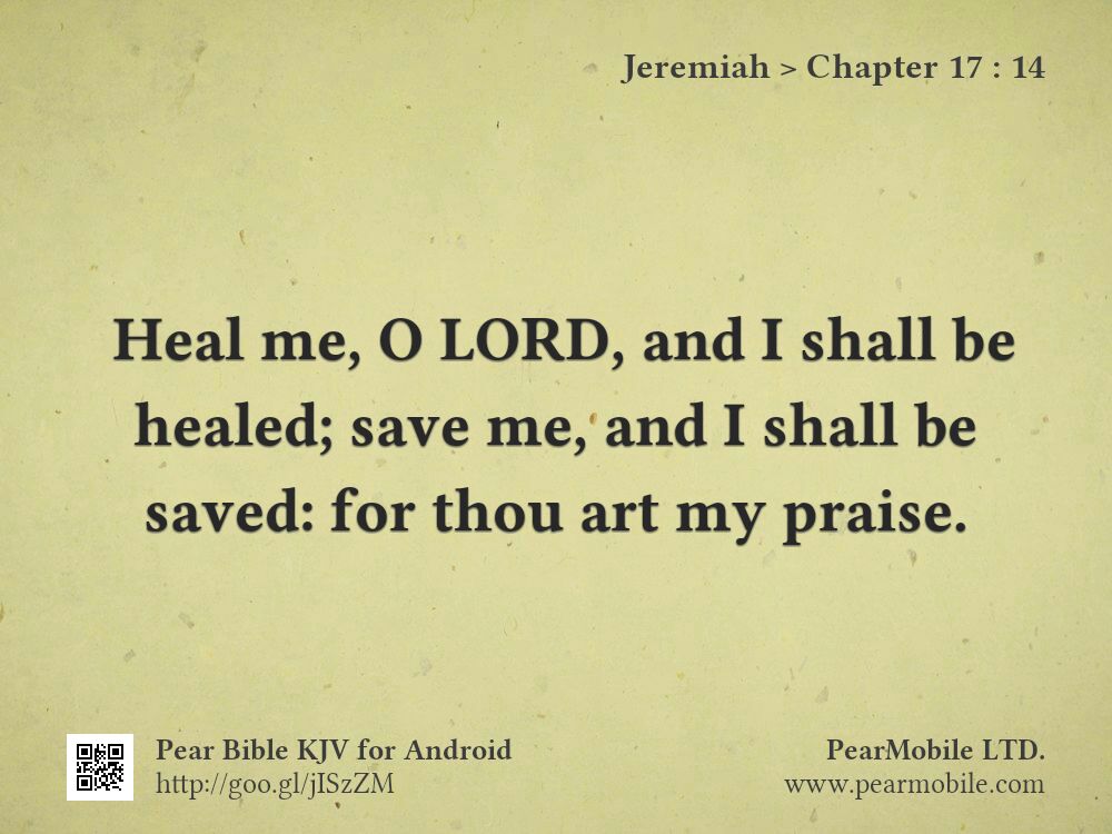 Jeremiah, Chapter 17:14